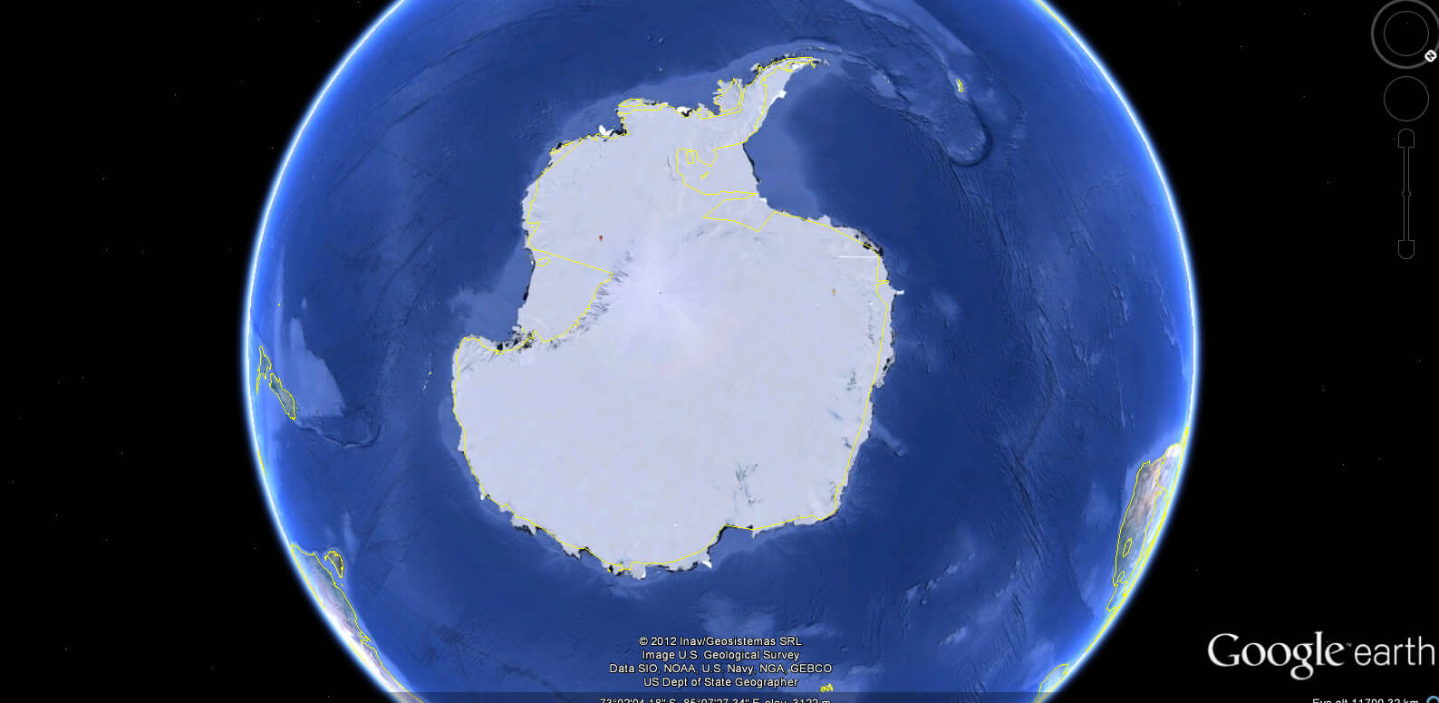 antarktika erde karte
